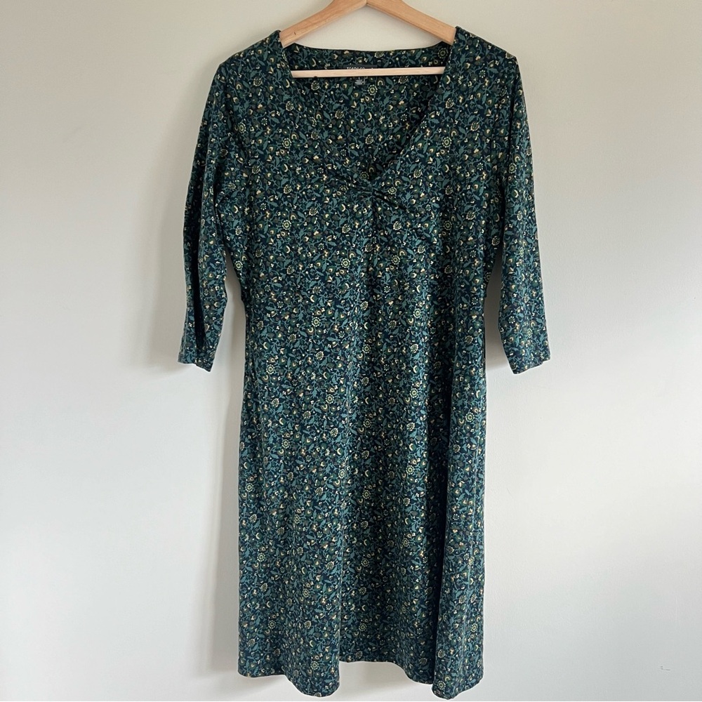 Toad&Co Floral Green Dress